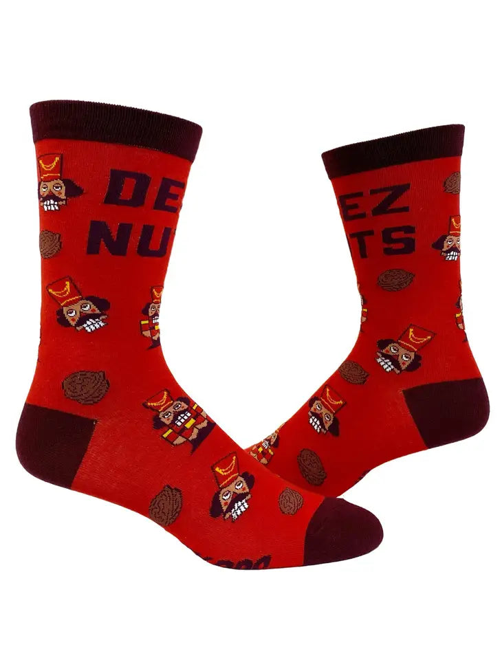 Mens Deez Nuts Socks Christmas Gift Fun Offensive Joke Gif