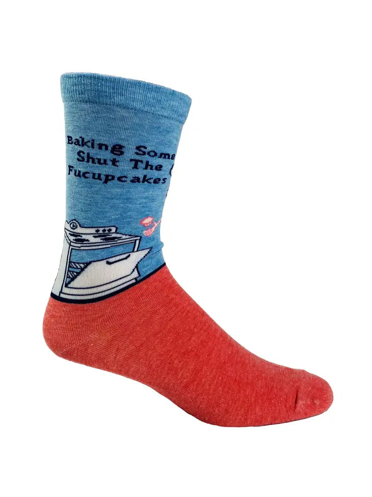 Womens Baking Some Shut the Fucupcakes Socks Funny Sock