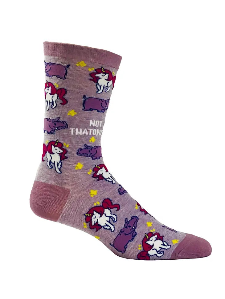 Women's Be A Unicorn Not A Twatopotamus Socks Offensive Sock