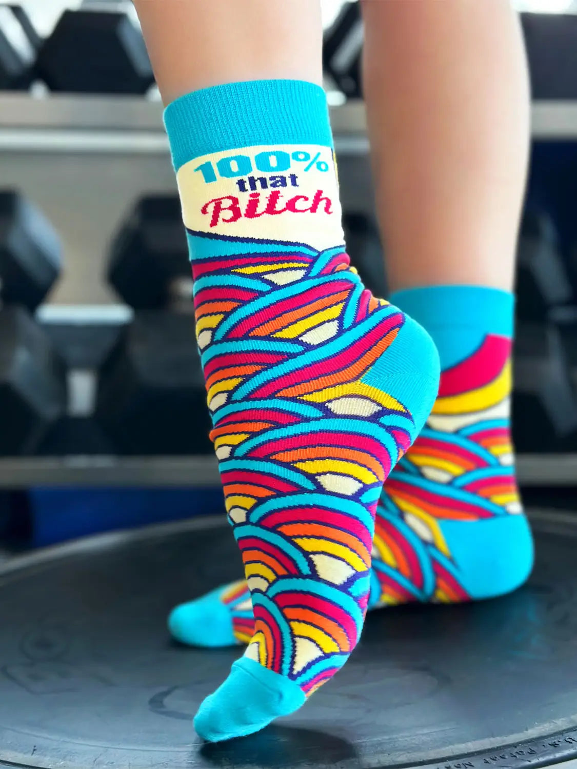 100% That Bitch Ladies' Novelty Crew Socks