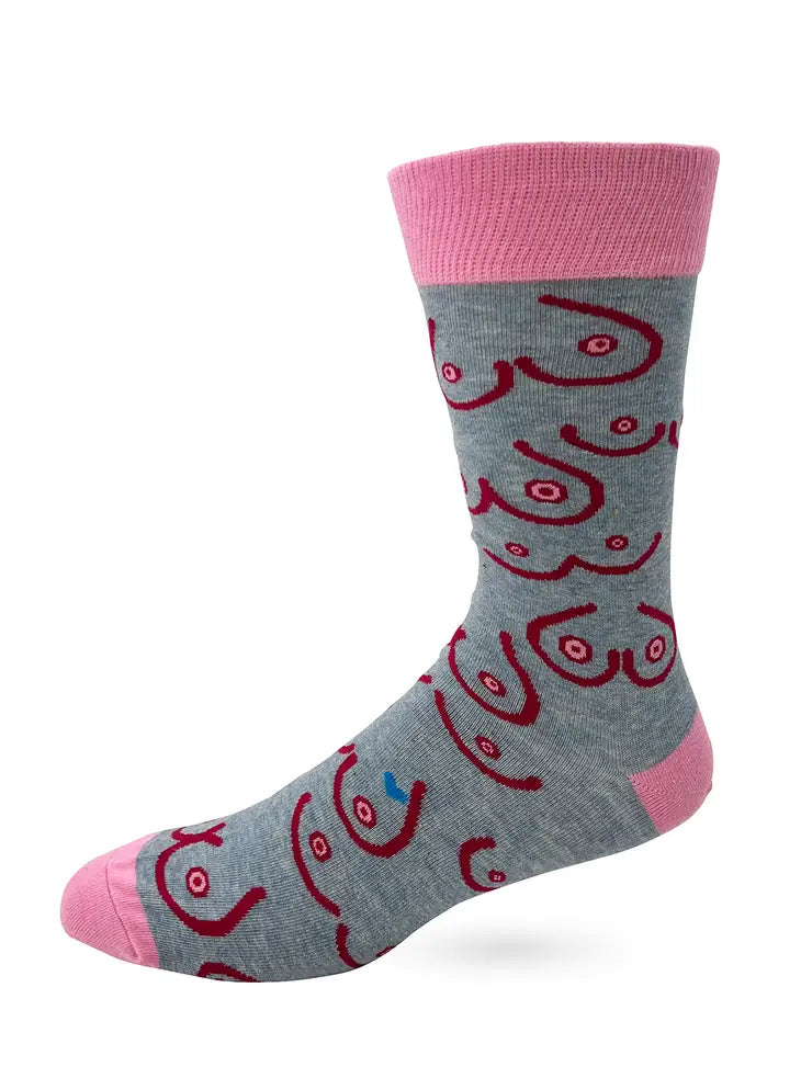 Big Or Small Love Them All Men's Novelty Crew Socks