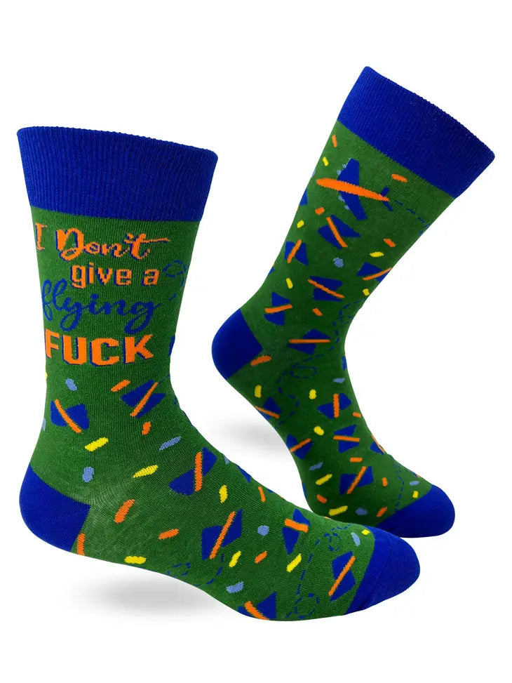 I Don't Give a Flying Fuck Men's Novelty Crew Socks