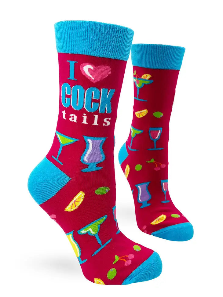 I Love COCK tails Women's Crew Socks