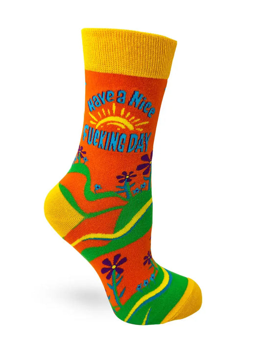 Have a Nice Fucking Day Sassy Ladies' Novelty Crew Socks