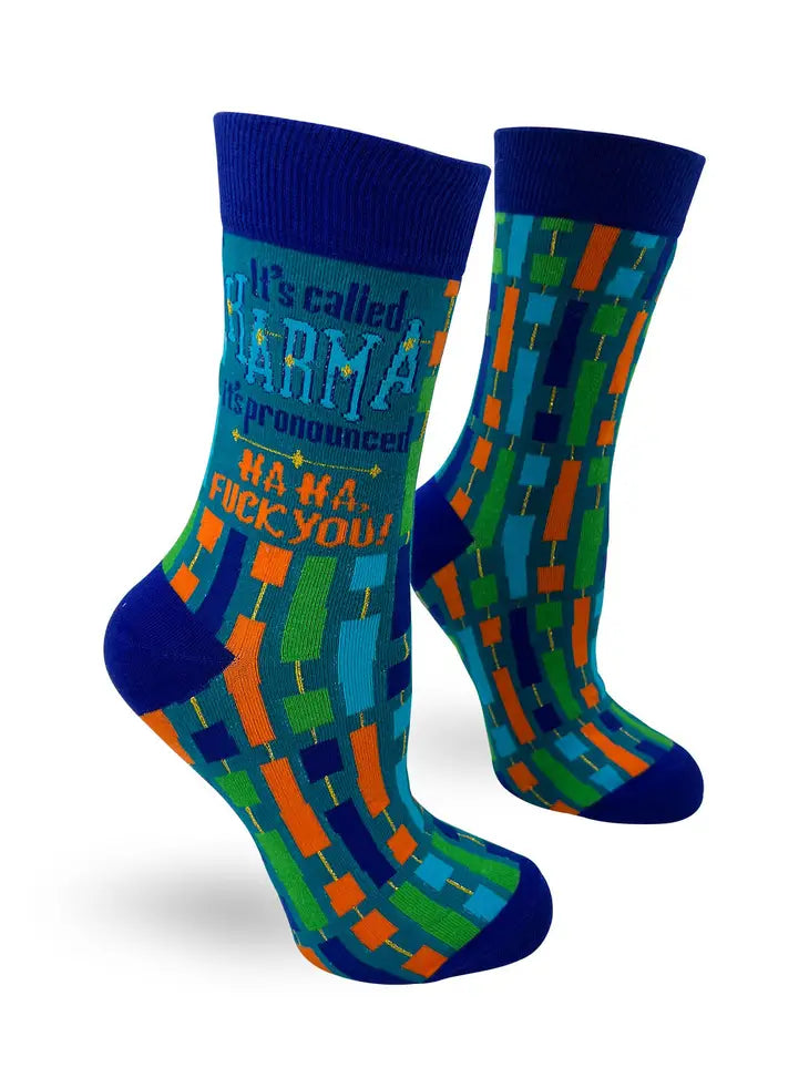 Ladies' Socks "It's Called Karma it's Pronounced Ha Ha F@_k You!