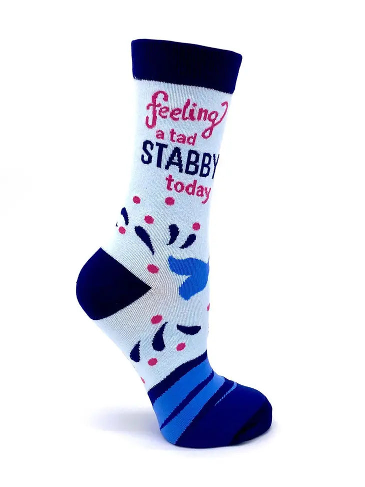 Feeling a Tad Stabby Today Narwhal Women's Crew Socks